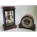Sewills of Liverpool, an eight day skeleton mantle clock,