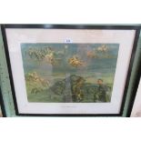 Snaffles, a framed and glazed coloured lithograph, ' Once upon a time'. Signed.