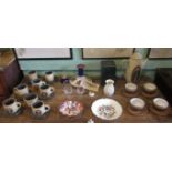 A quantity of miscellaneous china to include Denby pottery, Belleek vase,