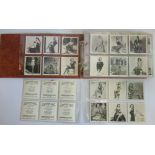 An album containing a large quantity of silver screen, stage and musical glamour girl cards,