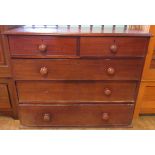 A Victorian mahogany chest of two short over three long graduated draws.