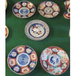 A pair of 19th century Imari scallop edged dishes,