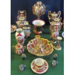 A large quantity of Royal Vienna-style porcelain, to include: pair of twin handled vases,