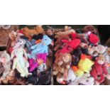 Approximately one hundred Ty Beanie Babies.