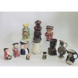 A collection of twelve various Toby and character jugs,