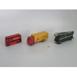 A collection of three play-worn Dinky toys, comprising: A Guy lorry advertising Heinz,
