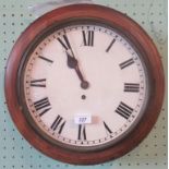 A late 19th century single fusee wall clock.