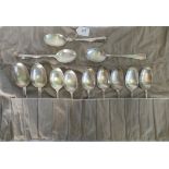 A collection of twelve hallmarked spoons, various dates and makers.