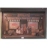 A reproduction decorated wall plaque, depicting an Irish shop frontage.