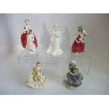 Two Royal Doulton figures, Christmas Morn HN1992 and Masquerade,