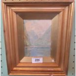 W L Wyllie, a gilt framed and glazed watercolour The Naersfjord, signed.