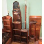 A collection of seven items of miscellaneous furniture, to include: two standard lamps,
