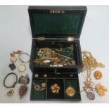 A small box containing a quantity of miscellaneous items, to include: pocket watches,