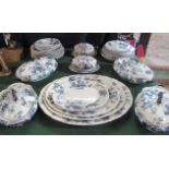 A Trentham dinner service, comprising: dinner plates, side plates, four large vegetable tureens,