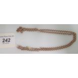 A cable link necklace marked 9k, 31cm long, 10.9g.