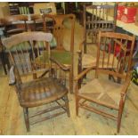 A collection of four miscellaneous chairs.