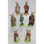 A collection of seven Royal Doulton Bunnykins figurines, to include: King Richard,