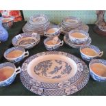 A quantity of Wood & Sons Yuan pattern china, to include: dinner plates, side plates, dessert bowl,