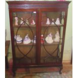 An astragal glazed two door china cabinet.