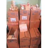 Eighteen boxes containing a vast quantity of Cherished Teddies ornaments, mostly boxed and unopened.