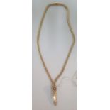 A 9ct gold and diamond crossover necklace. Condition Report: Weight = 25 g gross.