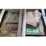 Two boxes containing a large quantity of ephemera, to include: comics, reproduction newspapers,