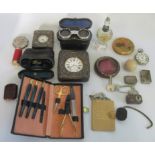 A quantity of miscellaneous items, to include: two pairs of cased opera glasses,