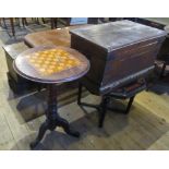 A collection of five miscellaneous items of furniture, to include: oak coffer, centre table,