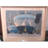 Graham Clarke, a contemporary framed limited edition print, 'The Fishing Trawler' (Stemo 44/50).