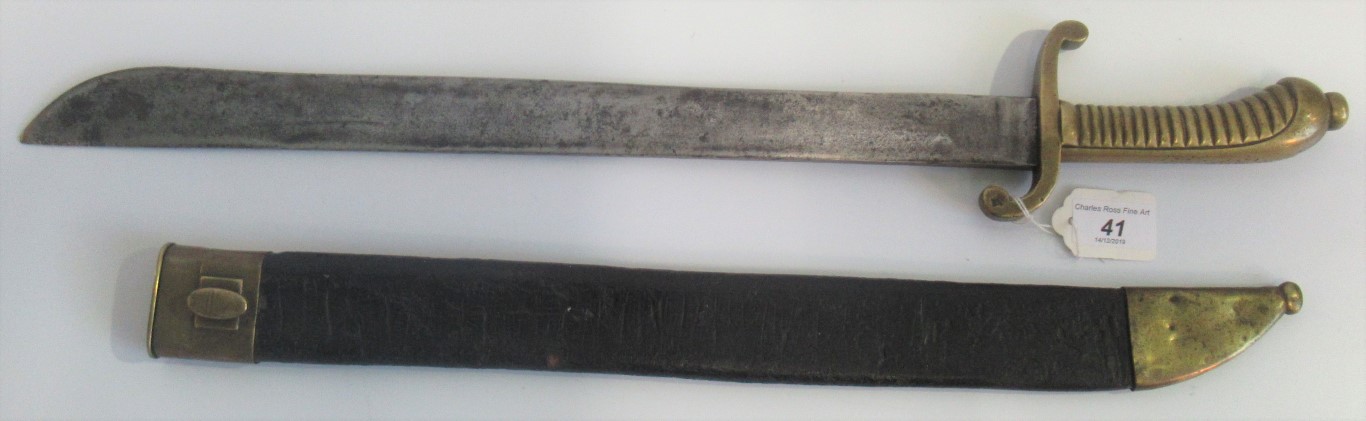 A German Saxon Faschinenmesser short sword, MK845, marked 105R.