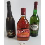 Three miscellaneous bottles, comprising: Croft Particular Sherry,