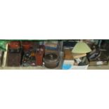 A large and interesting collection of household items, to include: coal scuttle, earthenware pots,