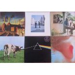 A collection of eight vinyl LP's relating to Pink Flloyd, comprising: Relics, Animals, Ummagumma,