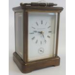 Matthew Norman, a brass and five glass chiming carriage clock, inscribed verso Matthew Norman,