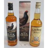 A bottle of The Black Grouse Blended Scotch Whisky,