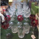 A quantity of Waterford crystal glass, to include: champagne flutes,