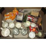 A box containing a quantity of coronation china, together with other miscellaneous items.