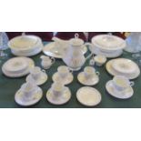 A Ridgway Pavan design part-dinner service, comprising: meat plates, tureens, coffee pot,