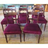 A set of eight 19th century bar-back dining chairs,