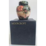 A Moorcroft Oberon pattern ginger jar and cover, 19cm high.