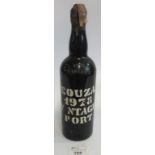 A bottle of Souza 1978 Vintage Port.