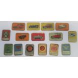 A collection of fifteen collectible tin plate plaques, presented by The Rovers Boy's Paper.