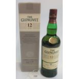 A bottle of 12 year old The Glenlivet Single Malt Scotch Whisky, 70cl, 40% vol.