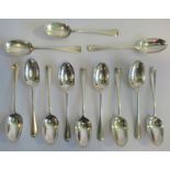 A collection of twelve hallmarked serving spoons, London 1929, approximately 30 ounces.