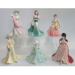 A collection of five Coalport figurines from the Ladies of Fashion Collection, comprising: Joanne,