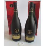 Two 1 litre bottles of Remy Martin Fine Champagne Cognac, 40% vol.