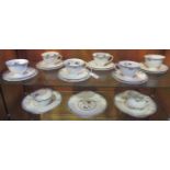 A Royal Doulton Old Colony pattern tea service, comprising: three cake plates,