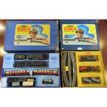 Two boxed Hornby 'oo' electric train sets.
