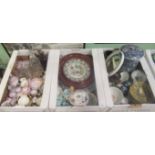 Three boxes containing a large quantity of miscellaneous china and glass,