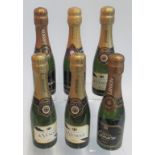 Six bottles of Lanson Black Label Champagne, 20cl.